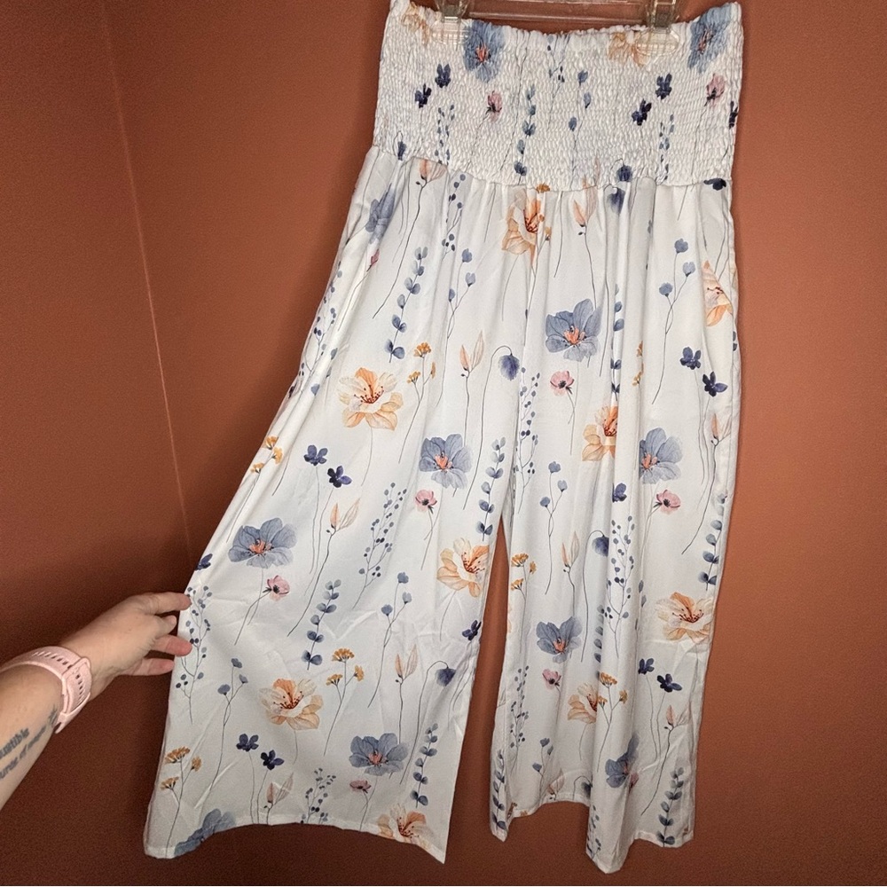 Floral Wide Leg Pants